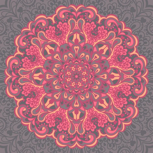 Mandala aux fleurs. Élément abstrait pour le design — Image vectorielle