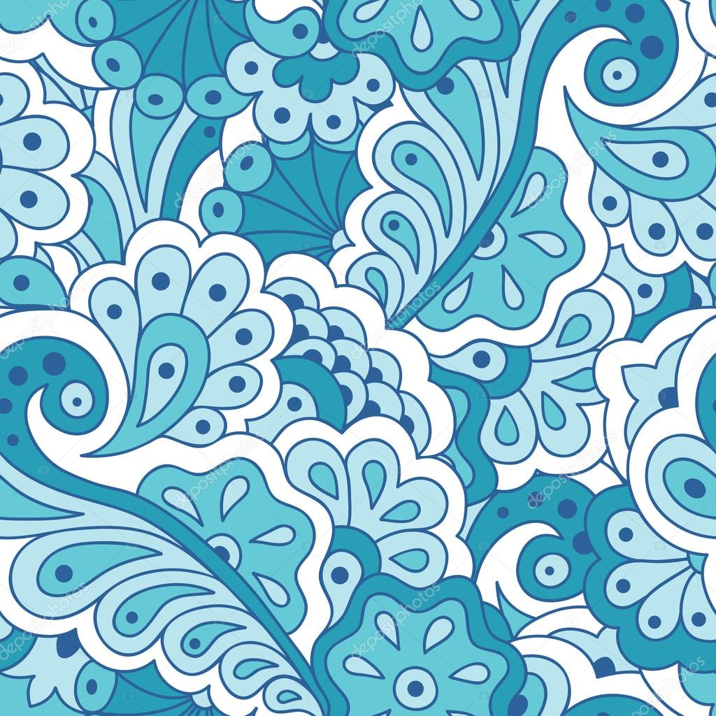 Seamless pattern with abstract flowers.