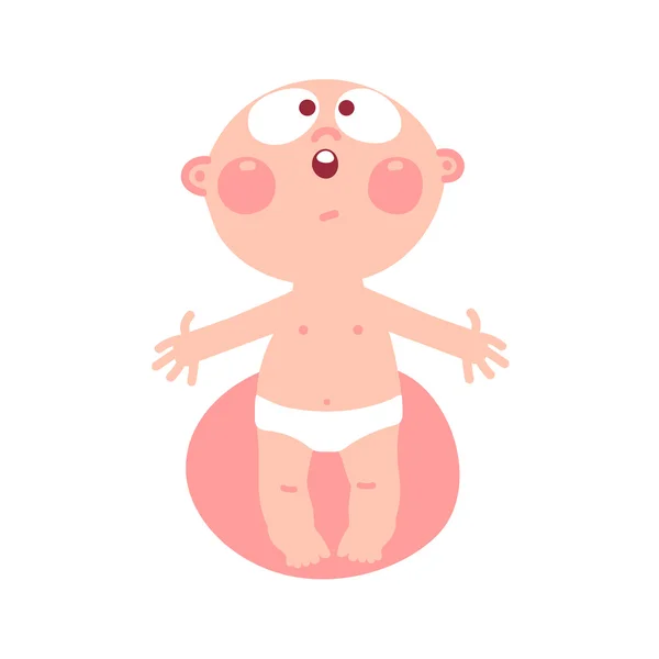 Funny baby. — Stock Vector