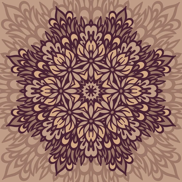 Mandala Flor. Contexto abstrato . — Vetor de Stock