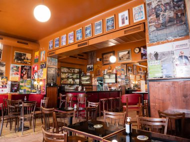 Viyana, Avusturya - Kafe Alt Wien Tarihi Kahve Evi İçi, Viyana Kafe