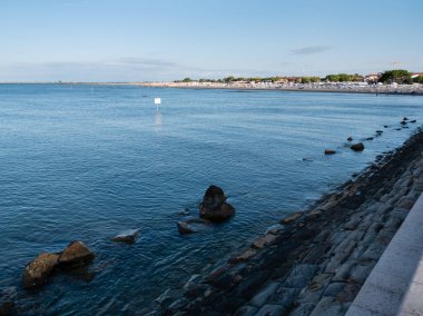 İtalya, Gorizia 'daki Grado Sahili Spiaggia Costa Azzurra veya Vecchia