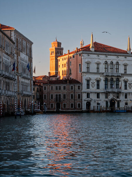 Palazzo Balbi and Ca Foscari Palace in Venice, Italy on Canal Grande