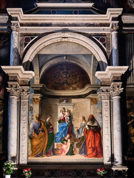 Venedig Italien Januar 2022 Altar Von San Zaccaria Auch Madonna — Stockfoto