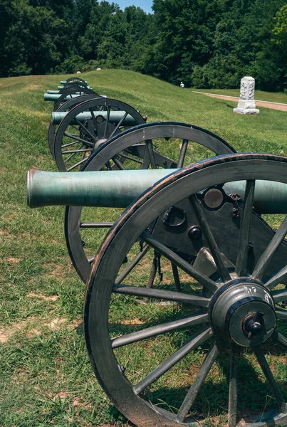 バッテリー ゴリアフィールド大砲南北戦争時代の連邦砲兵隊ビックスバーグ戦場跡国立公園 — ストック写真