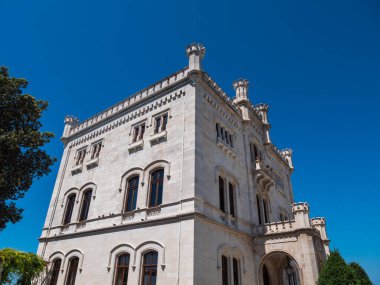 İtalya Grignano 'daki Castello di Miramare Kalesi Dış görünüşü