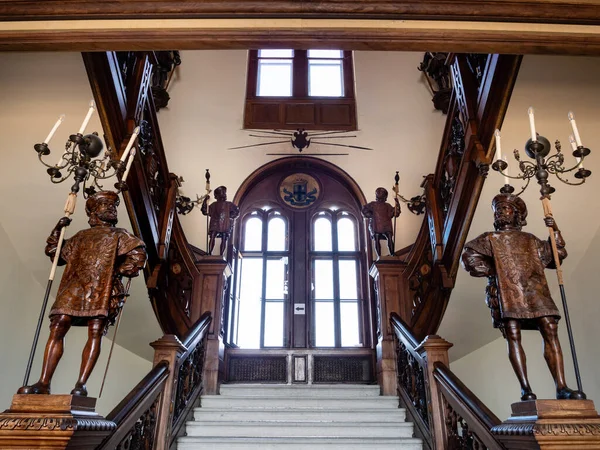 Castello Miramare Castle Interior Main Staircase Grignano Trieste Italy — Stockfoto