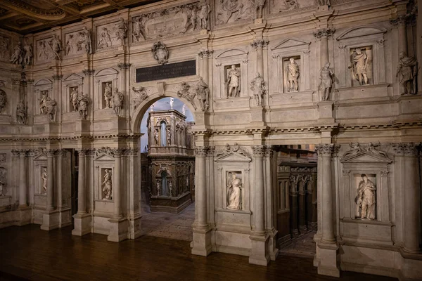 Vicenza Italien August 2022 Teatro Olimpico Oder Olympisches Theater Interieur — Stockfoto