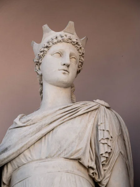 Estátua América Antiga Bolsa Mercadorias Trieste Borsa Merci Trieste Por — Fotografia de Stock