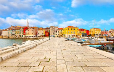 Rovinj, Hırvatistan'daki Eski Istrian kasabası.