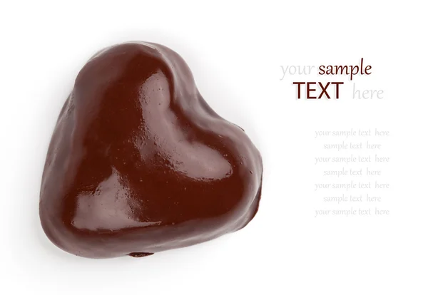 Biscoitos de chocolate em forma de coração — Fotografia de Stock