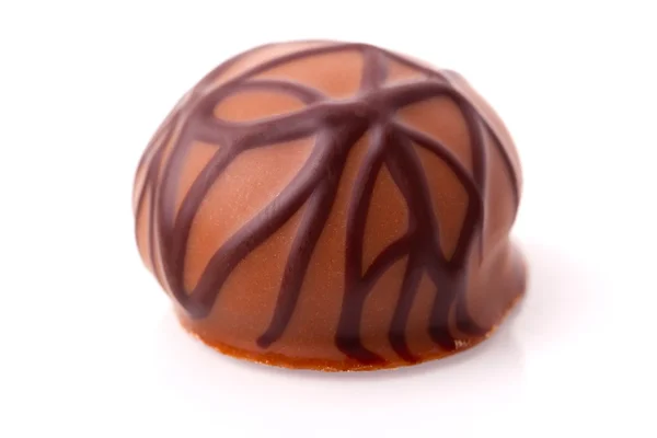 Chocolate praline, on a white background — Stock Photo, Image