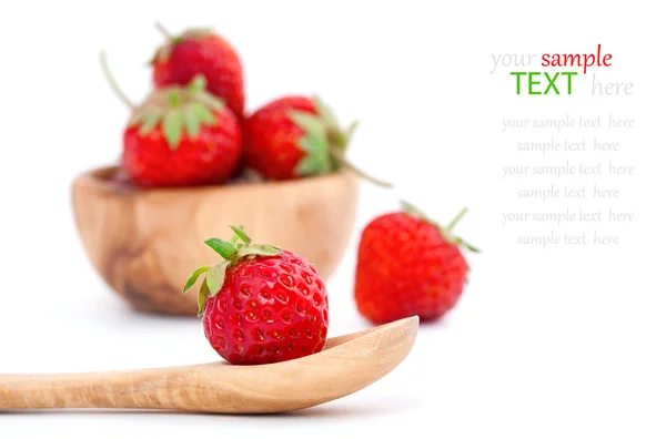 Fresh strawberry, isolated on white background. — Stock Photo, Image