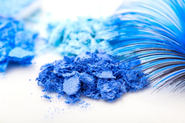 Macro disparo de azul maquillaje sombras — Foto de Stock