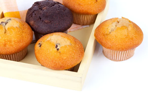 Muffins, op witte achtergrond — Stockfoto