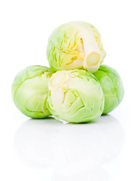 Brussels sprouts isolated on white background — Stock Photo, Image