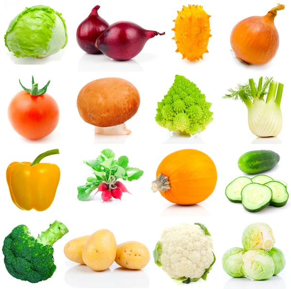 Set of vegetable, on a white background — Stock Photo, Image