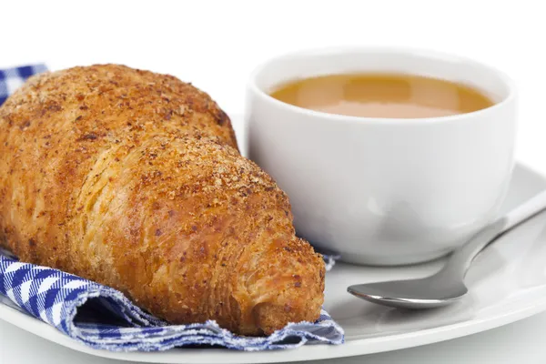 Croissant mit Marmelade — Stockfoto