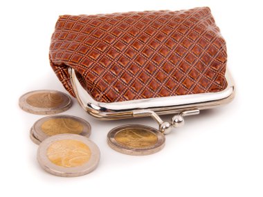 beyaz izole euro coins