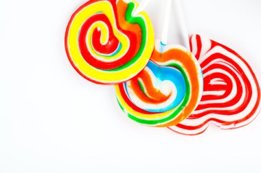 Beyaz arkaplanda lolipop