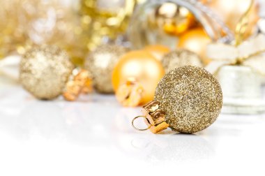 Soyut arkaplanda Noel süslemesi