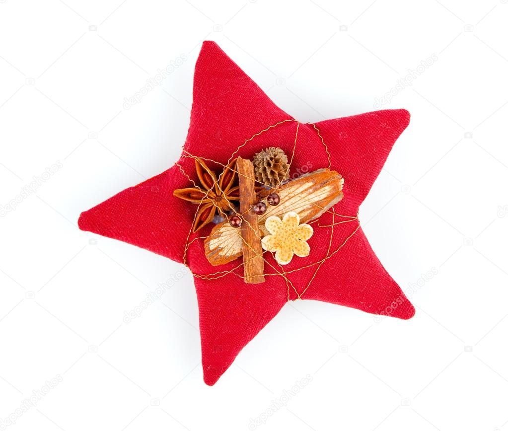 christmas star christmas spices : cinnamon sticks and star anise