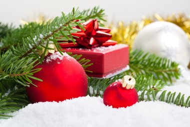 Soyut arkaplanda Noel süslemesi