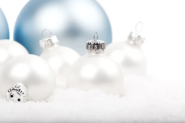Christmas bauble with copy space, on on white background — Stock Photo, Image