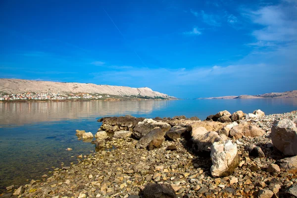 Pag, Hırvatistan Adriyatik beach. — Stok fotoğraf