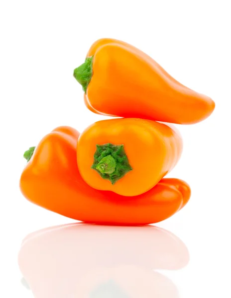 Mini peppers on white background — Stock Photo, Image