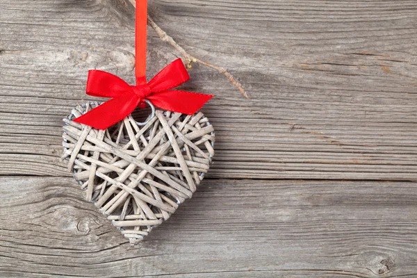 Heart over wooden background — Stock Photo, Image