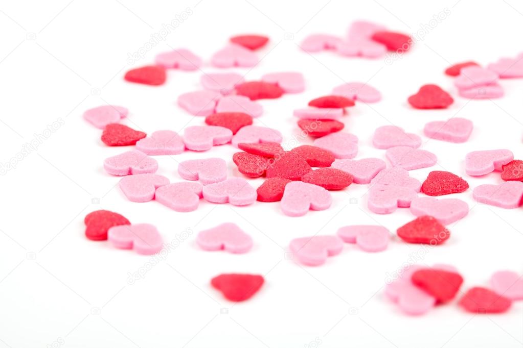 red hearts with white background
