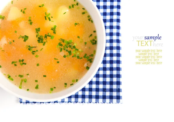 Vegetable soup on a white background — Stock Image Vegetable soup on a white background Stock Photo