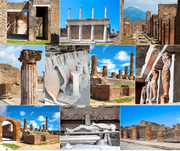 Collection of photos in Pompeii, Italy — Stock Photo, Image