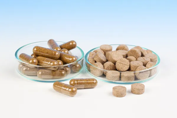 Alternativní medicína tablety — Stock fotografie