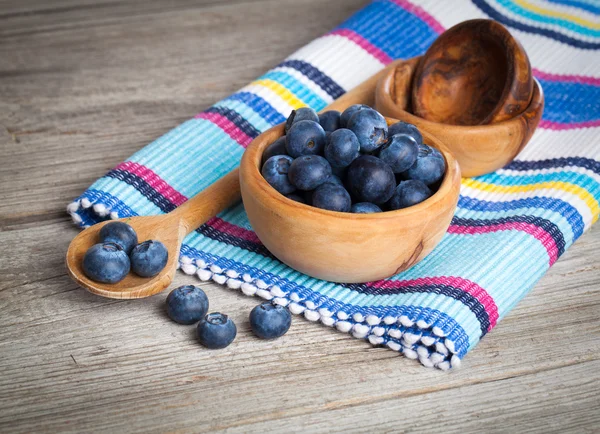 Fresh Blueberries on wooden Background — Stock Photo, Image