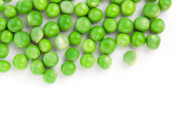 Green peas isolated on white — Stock Photo, Image