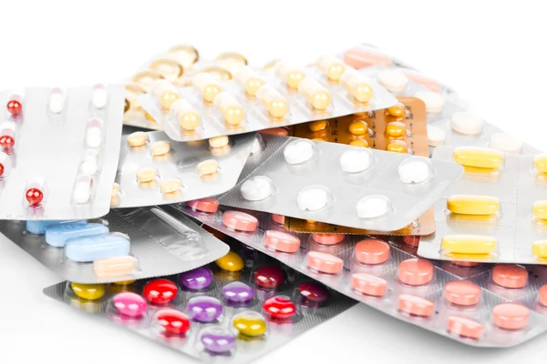Högen av många olika piller — Stockfoto