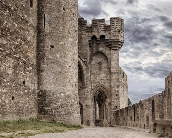 Carcassonne middeleeuws kasteel — Stockfoto