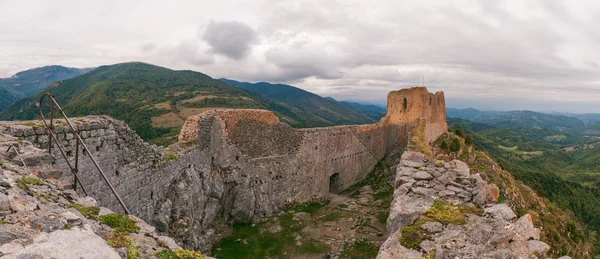 Montsegur medieval Cathar castle — Stock Photo, Image