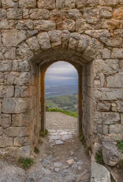 Montsegur medieval Cathar castle — Stock Photo, Image