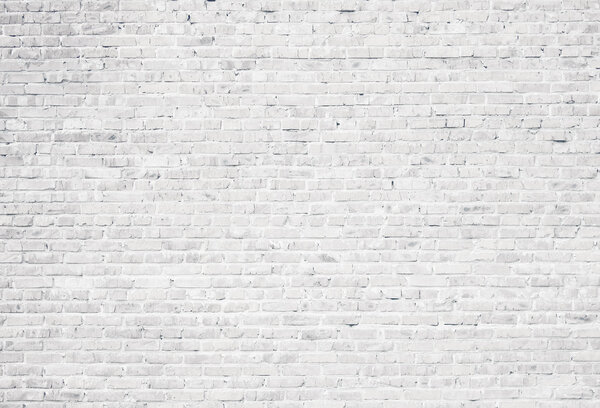 White grunge brick wall background