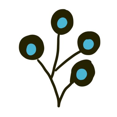 Beyazın üzerinde izole edilmiş kış meyveleri. Vektör