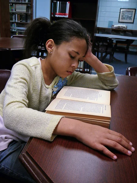 Reading in the Library — Stock Photo, Image