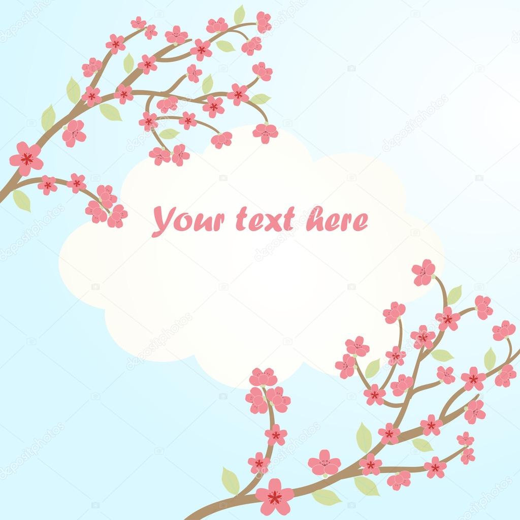 Sakura blossom card