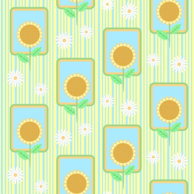 Ayçiçekli kusursuz desen