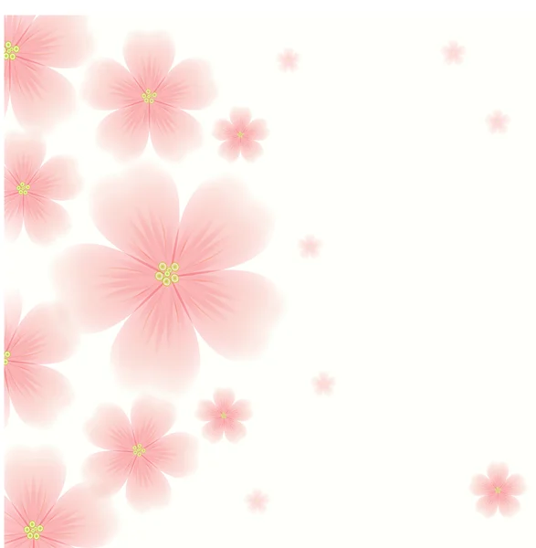 Fondo con flores rosadas — Vector de stock