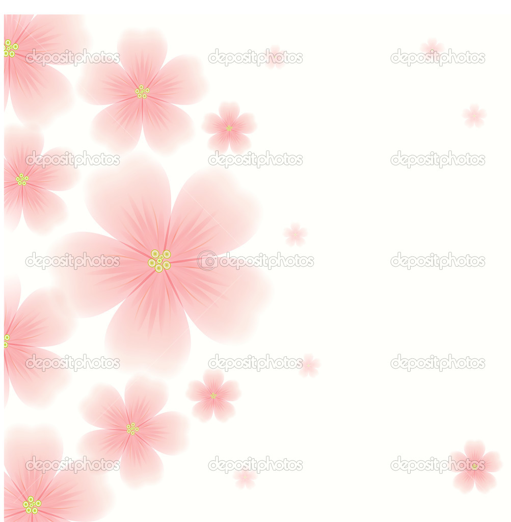 Background with pink flowers