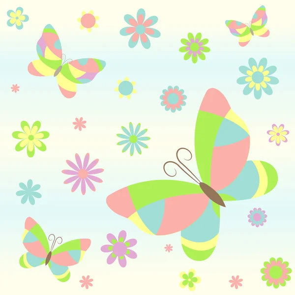 Fondo con mariposas — Vector de stock