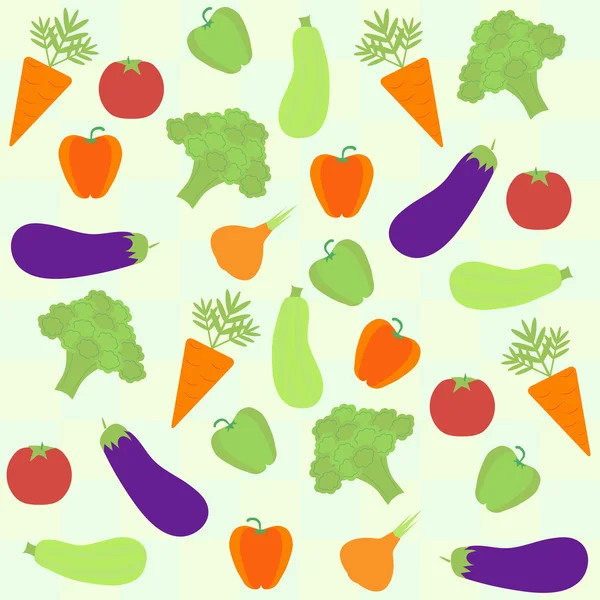 Fondo con diferentes verduras — Vector de stock